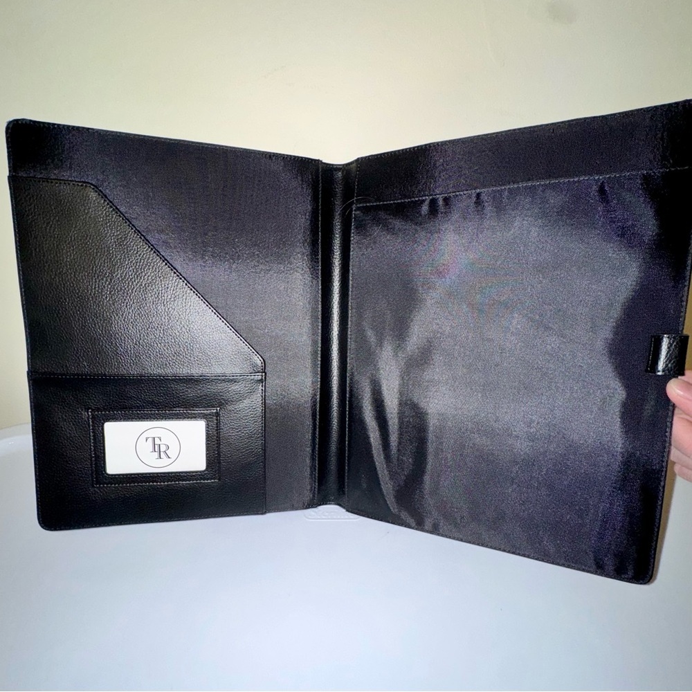Personalized "Ms. Wilson" Black Leather Document Portfolio - Picture 3 of 6